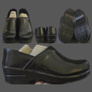 Sanita Sabel Clogs Women's Size US 7 EUR 38, Black Shimmer